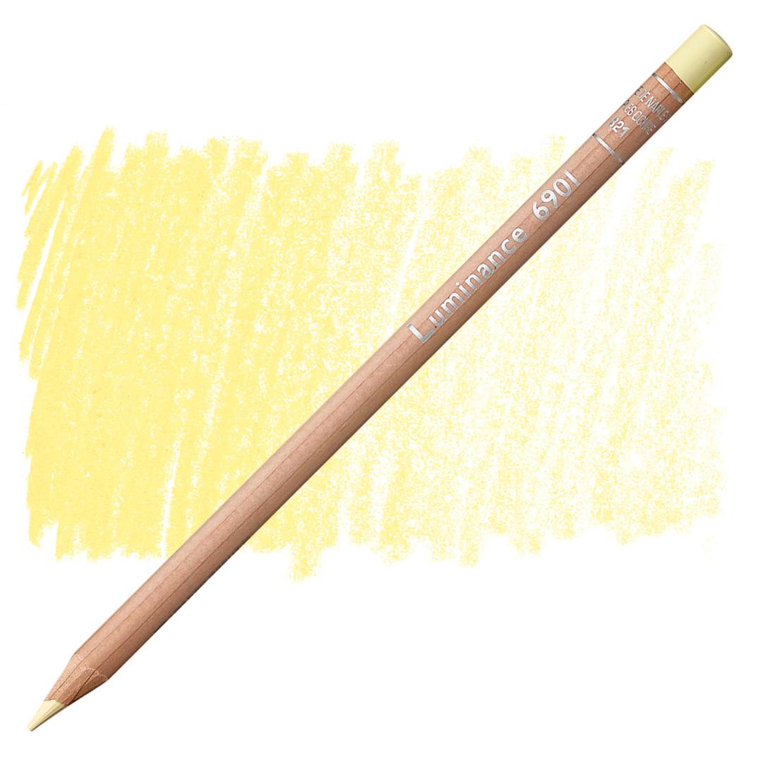 Open in modal - Caran d'Ache Luminance Colored Pencil - Naples Ochre pencil and swatch