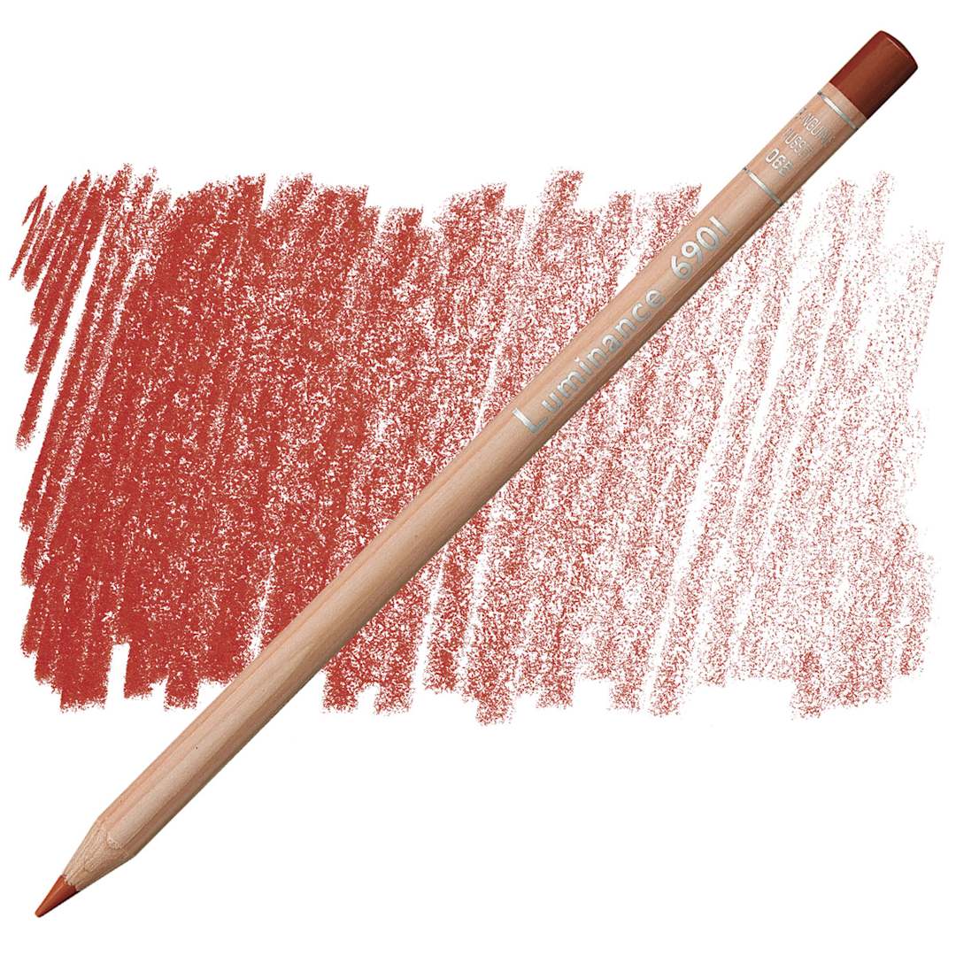 Open in modal - Caran d'Ache Luminance Colored Pencil - Russet pencil and swatch