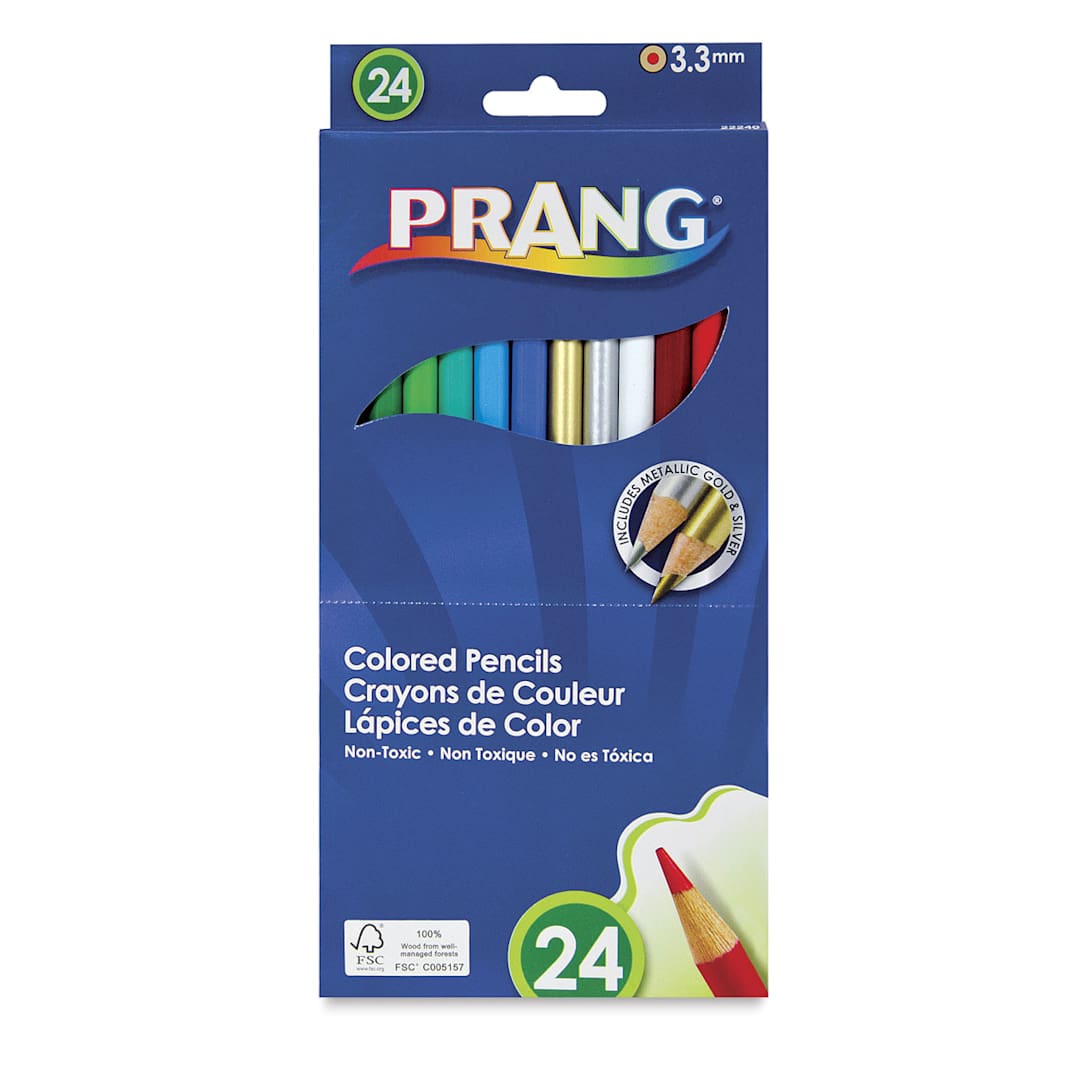 Open in modal - Prang Colored Pencils - Set of 24, front of the packaging