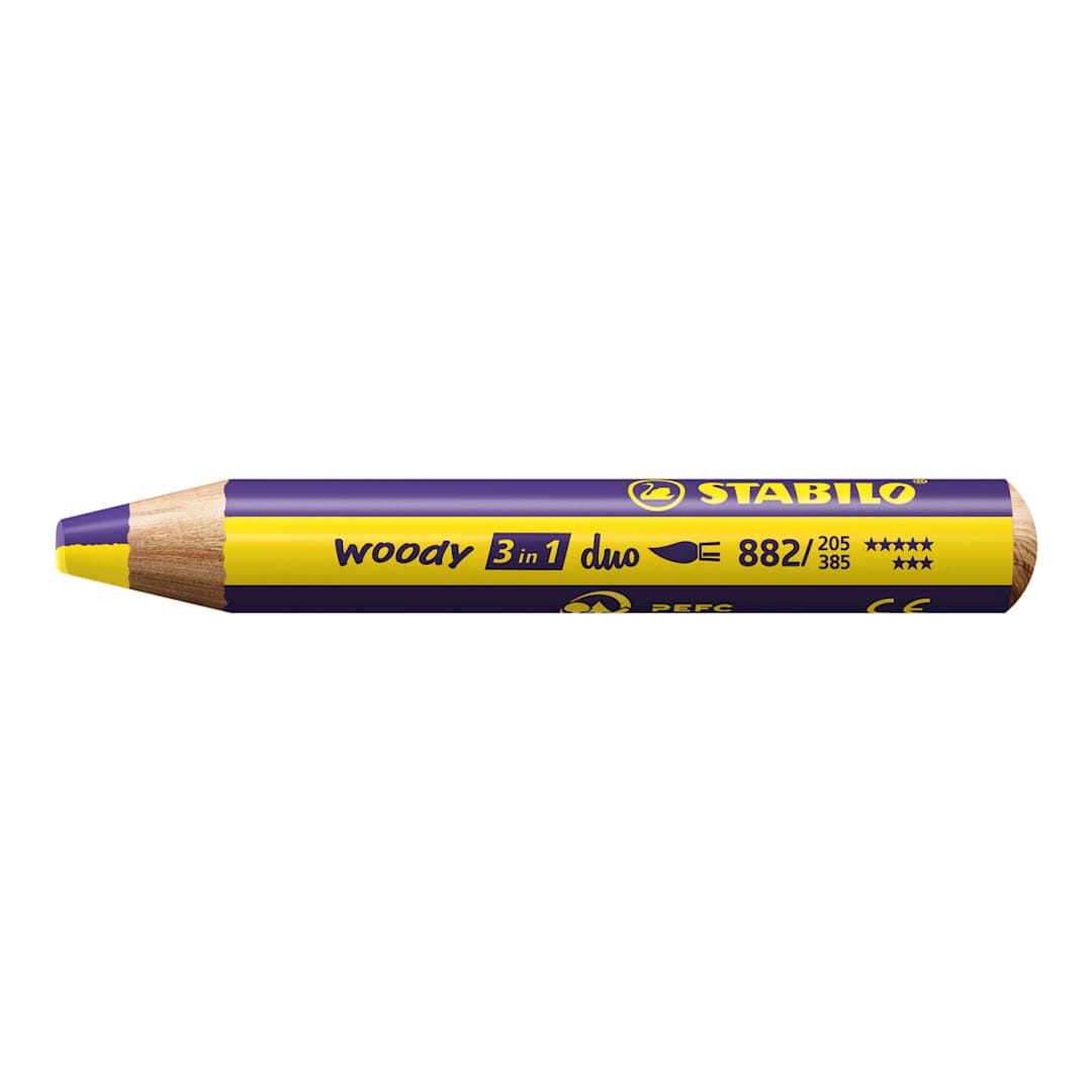 Open in modal - Stabilo Woody 3 in 1 Duo Pencil - Yellow and Violet