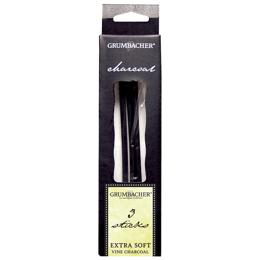 Open in modal - Grumbacher Vine Charcoal Extra-Soft, 3/Pkg.