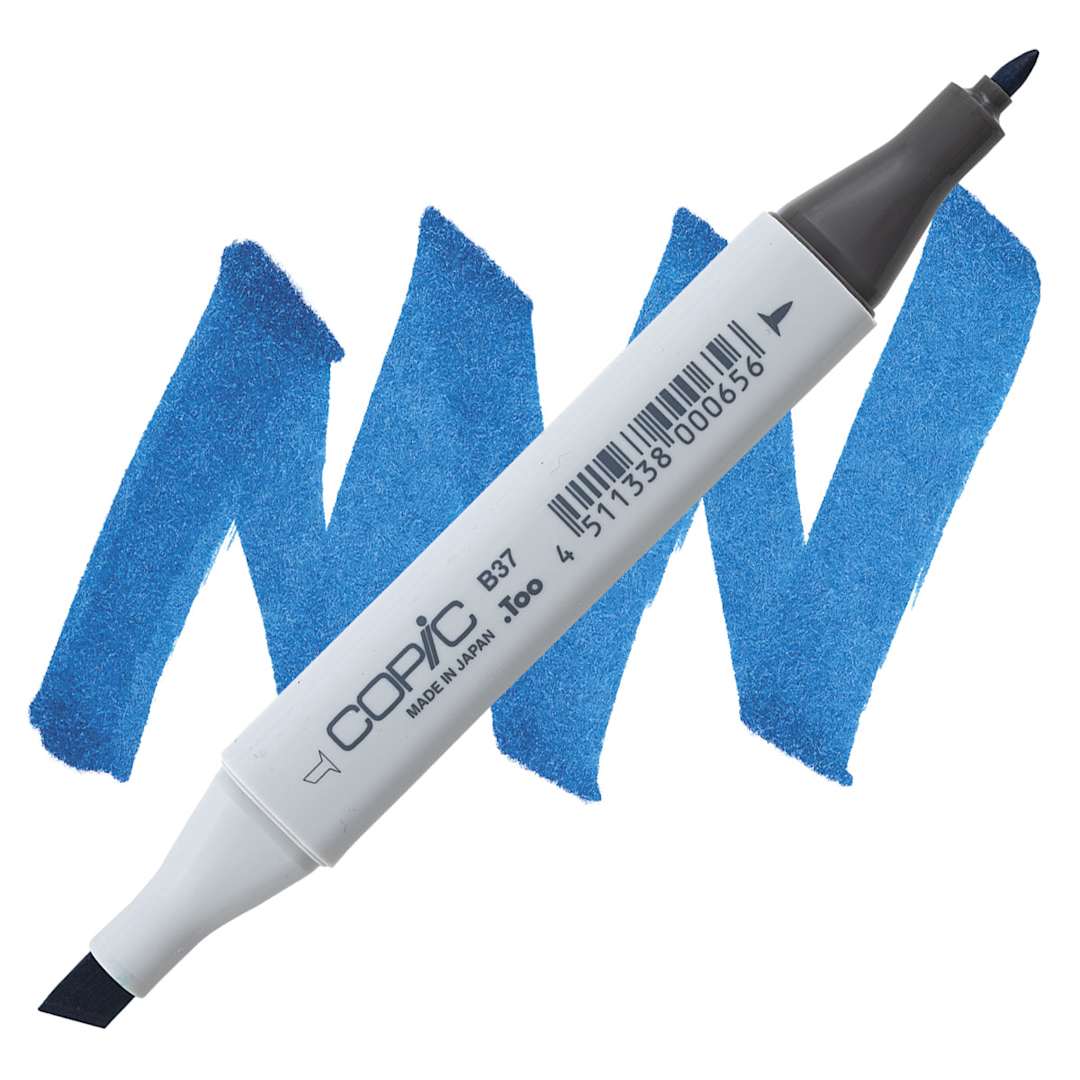 Open in modal - Copic Classic Marker - Antwerp Blue B37 marker and swatch