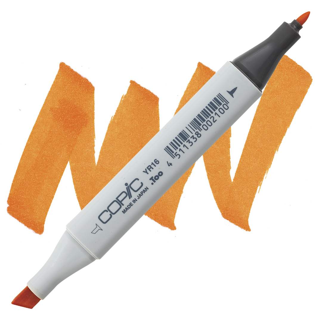 Open in modal - Copic Classic Marker - Apricot YR16 marker and swatch