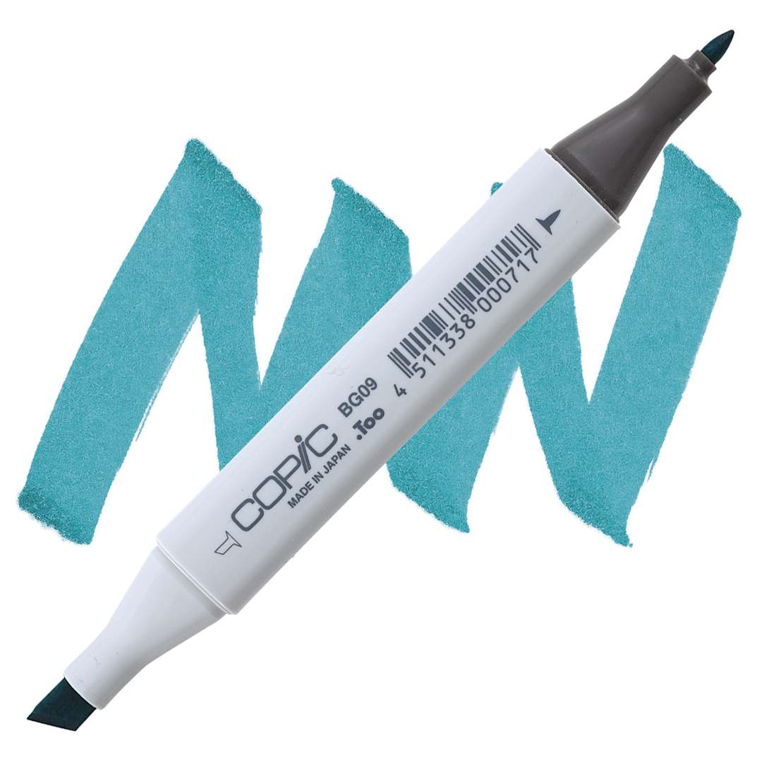 Open in modal - Copic Classic Marker - Blue Green BG09 marker and swatch