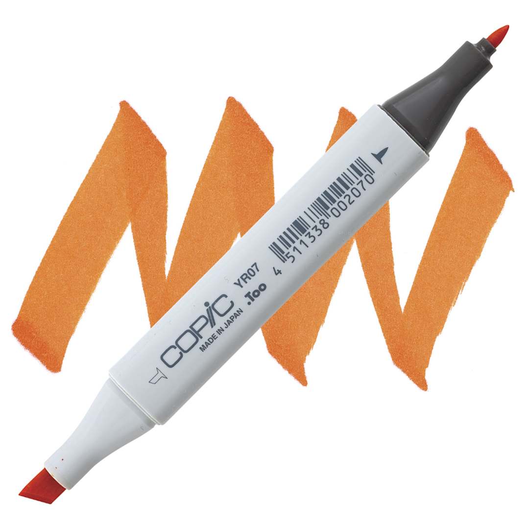 Open in modal - Copic Classic Marker - Cadmium Orange YR07 marker and swatch
