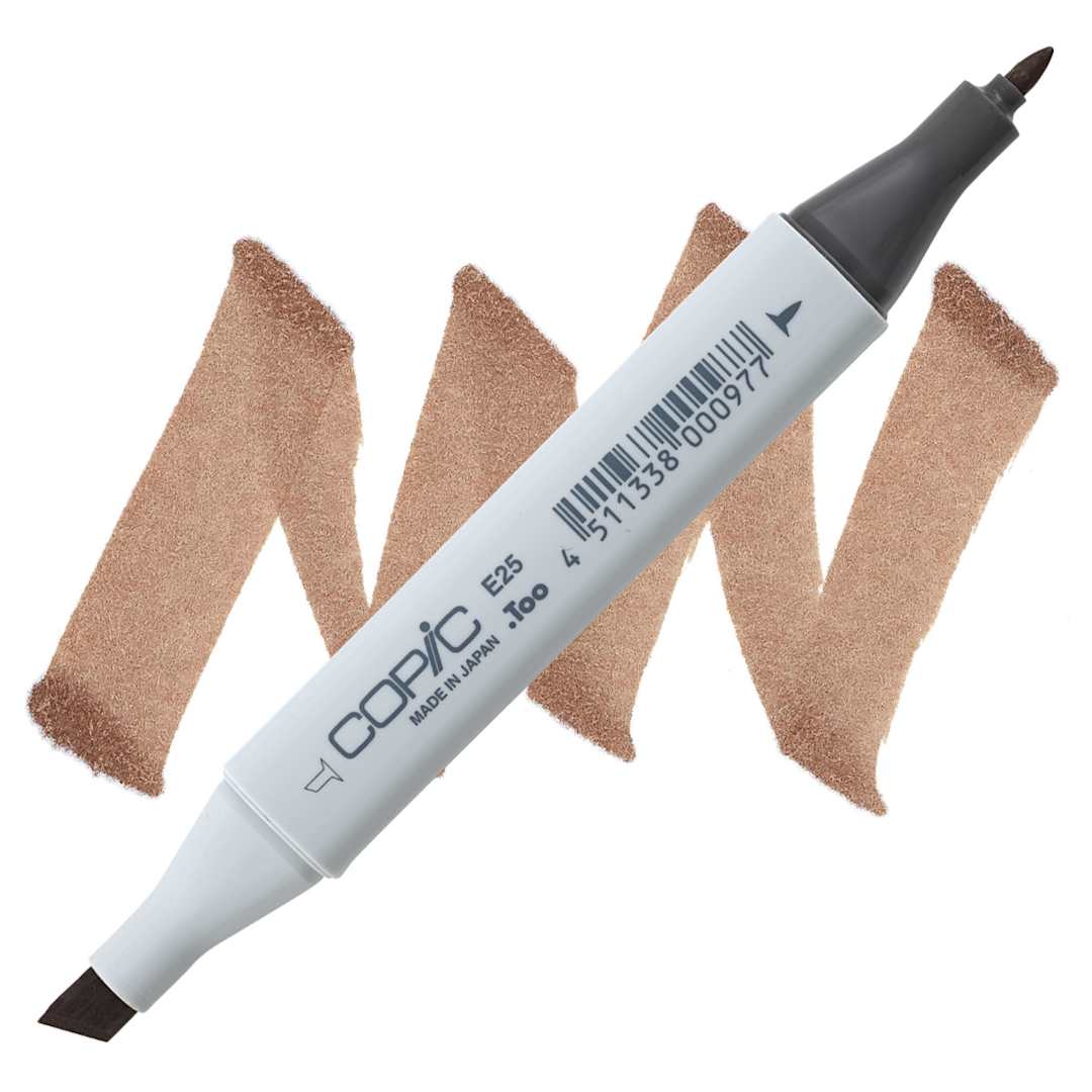 Open in modal - Copic Classic Marker - Caribe Cocoa E25 marker and swatch