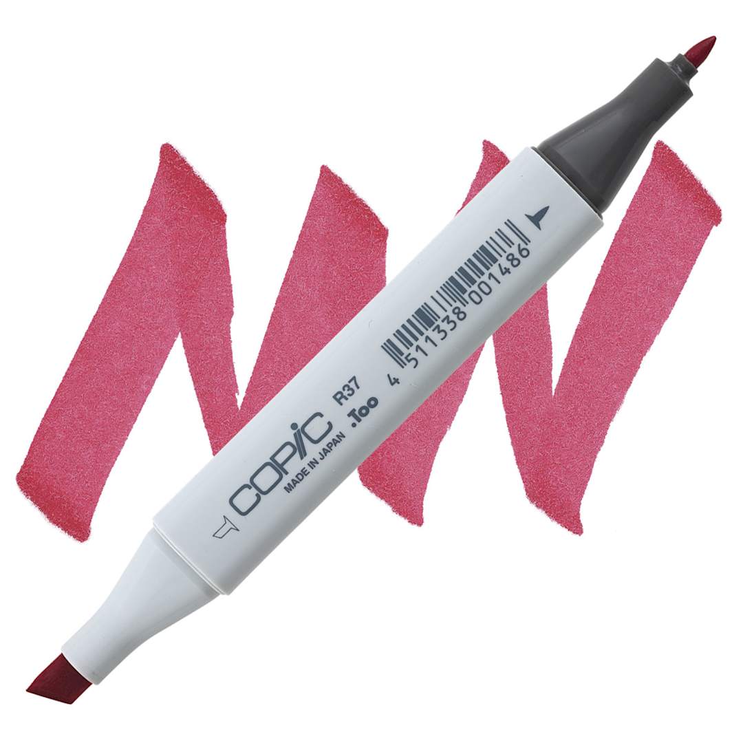 Open in modal - Copic Classic Marker - Carmine R37 marker and swatch