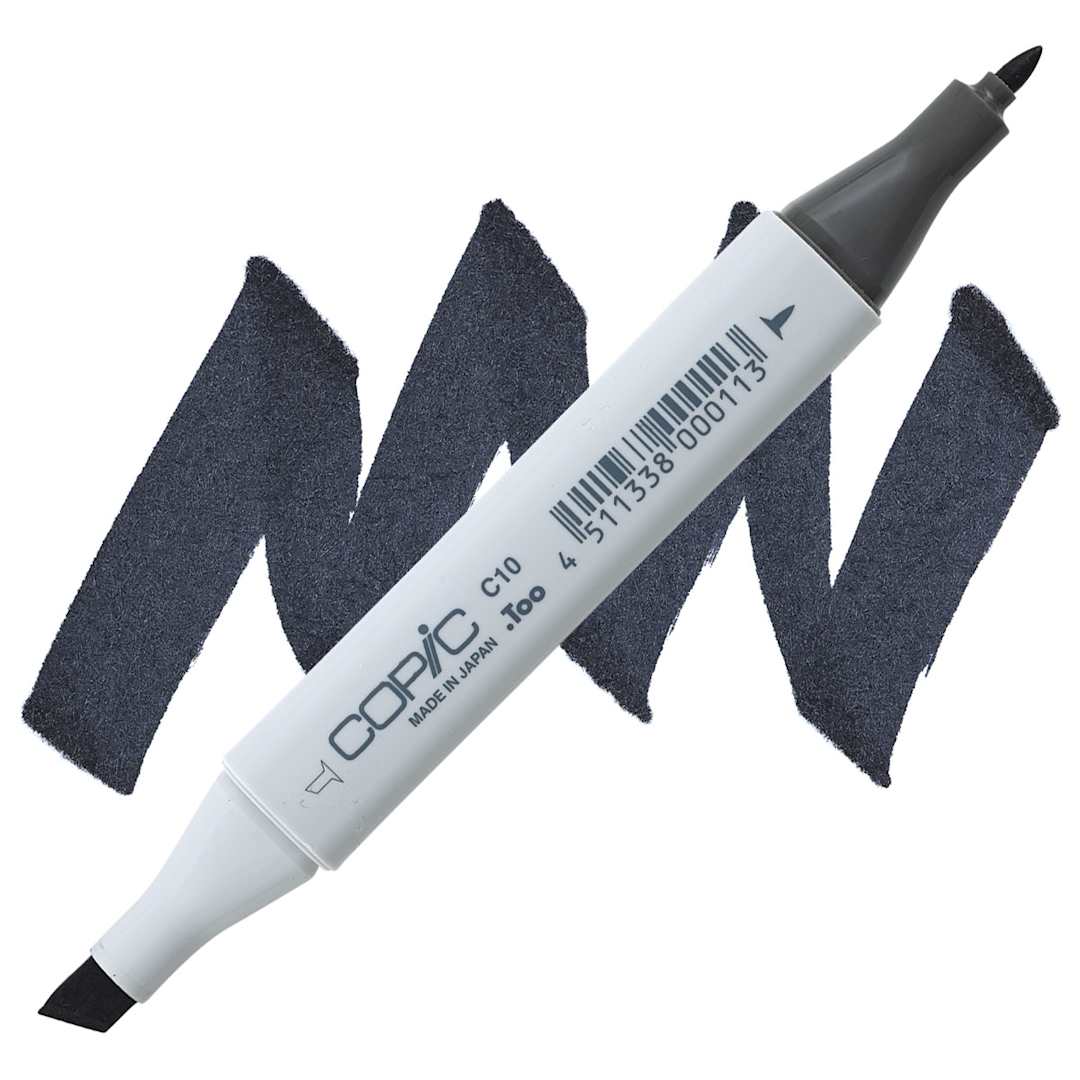Open in modal - Copic Classic Marker - Cool Gray C-10 marker and swatch