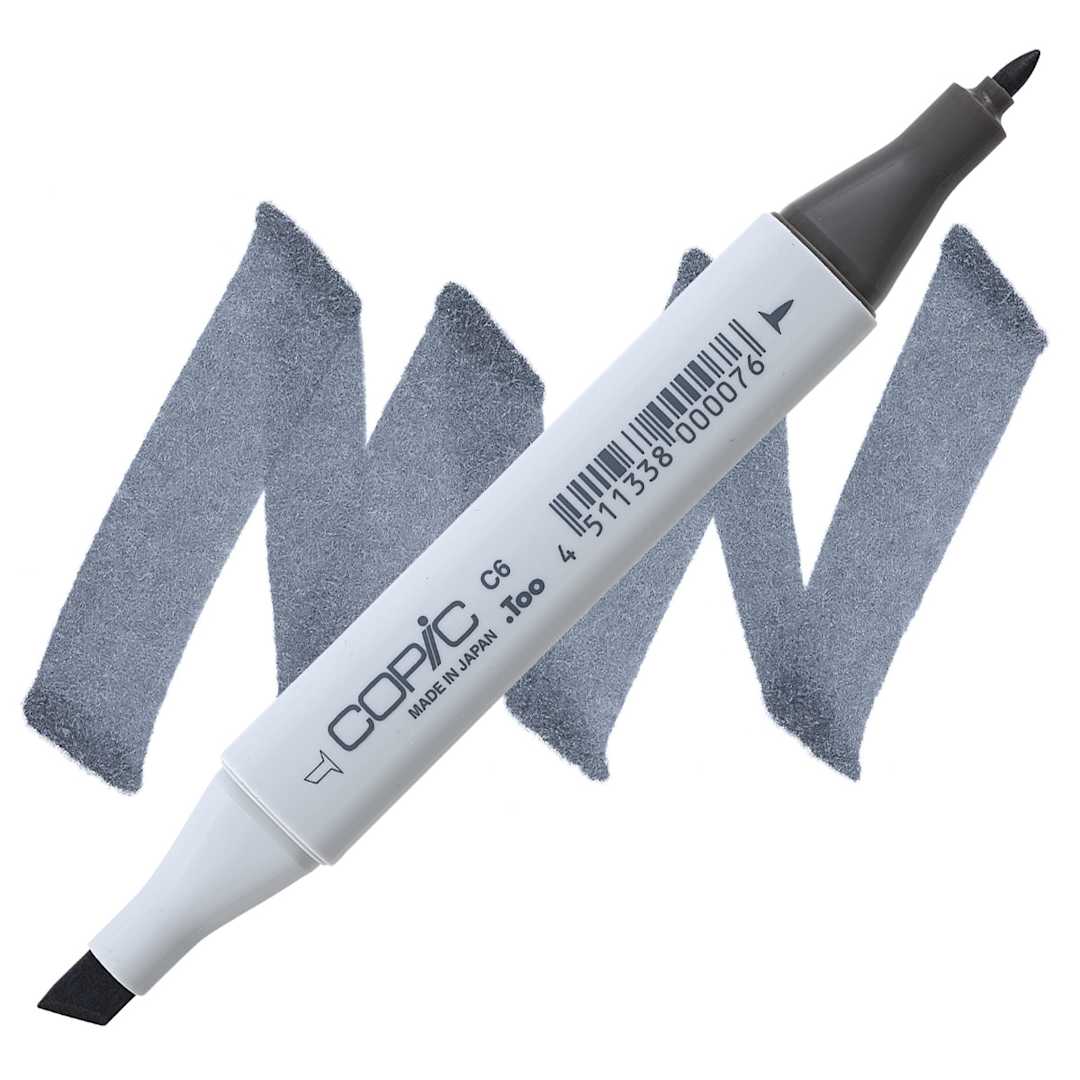 Open in modal - Copic Classic Marker - Cool Gray C-6 marker and swatch