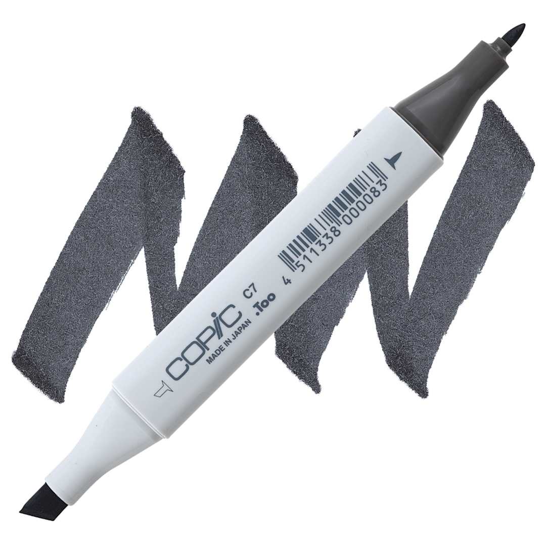 Open in modal - Copic Classic Marker - Cool Gray C-7 marker and swatch