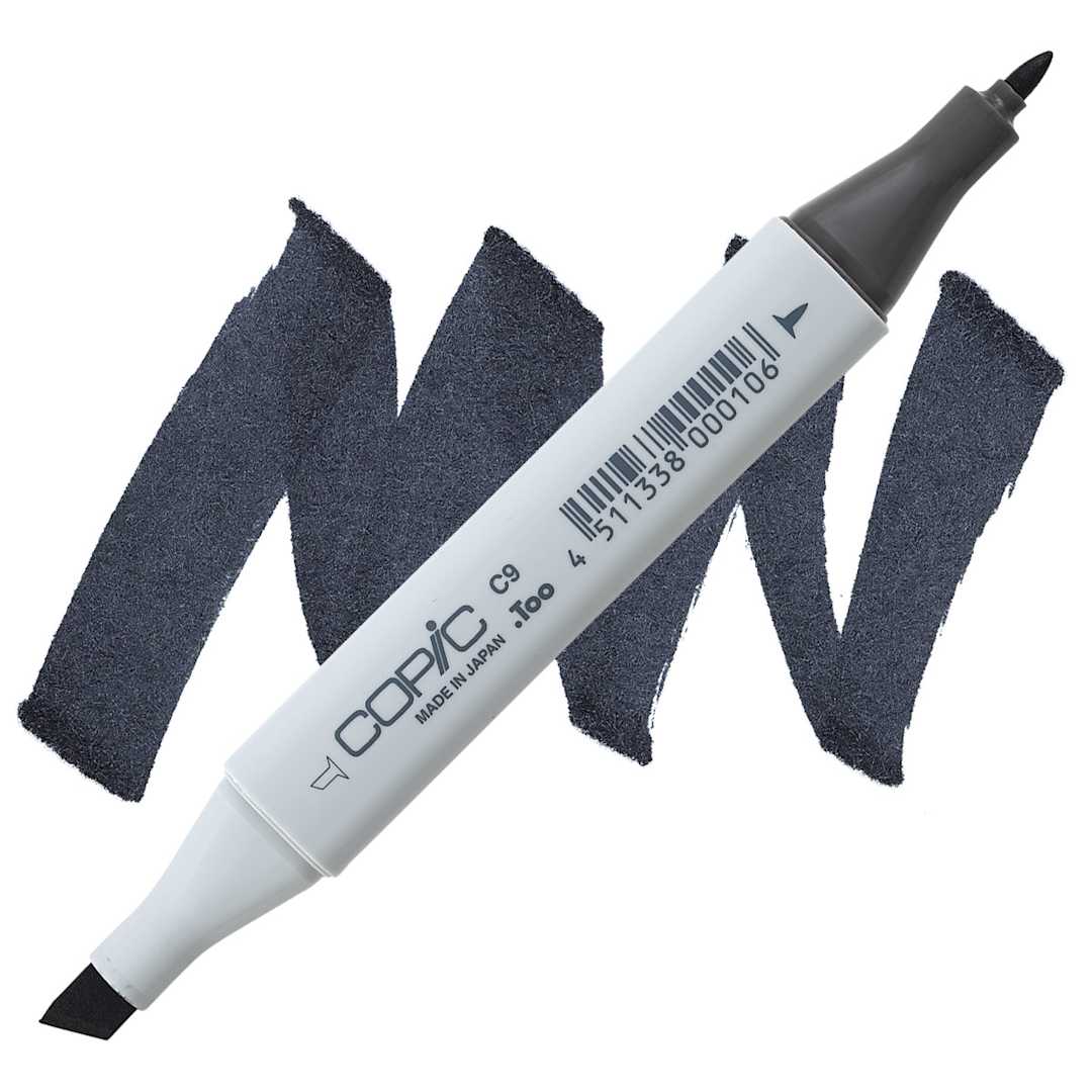 Open in modal - Copic Classic Marker - Cool Gray C-9 marker and swatch