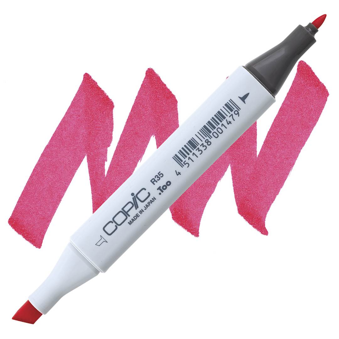 Open in modal - Copic Classic Marker - Coral R35 marker and swatch