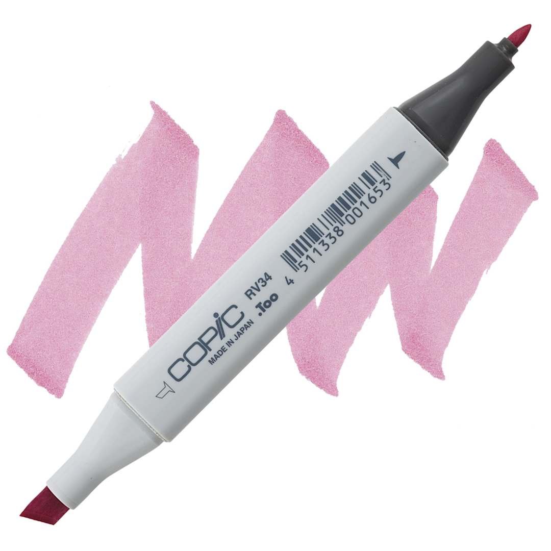 Open in modal - Copic Classic Marker - Dark Pink RV34 marker and swatch