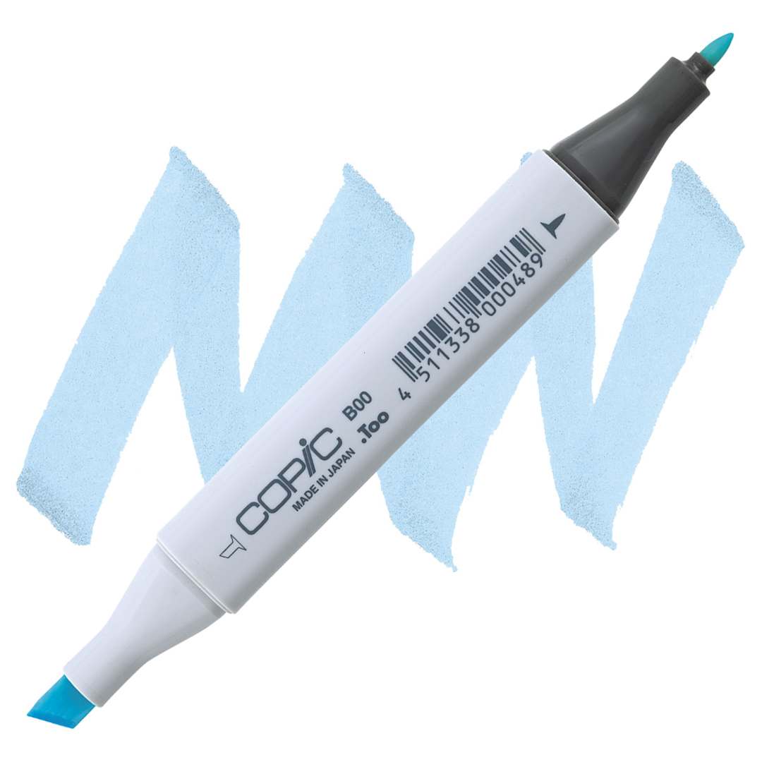 Open in modal - Copic Classic Marker - Frost Blue B00 marker and swatch