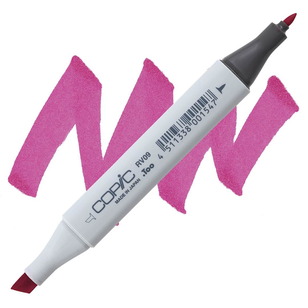 Open in modal - Copic Classic Marker - Fuchsia RV09 marker and swatch