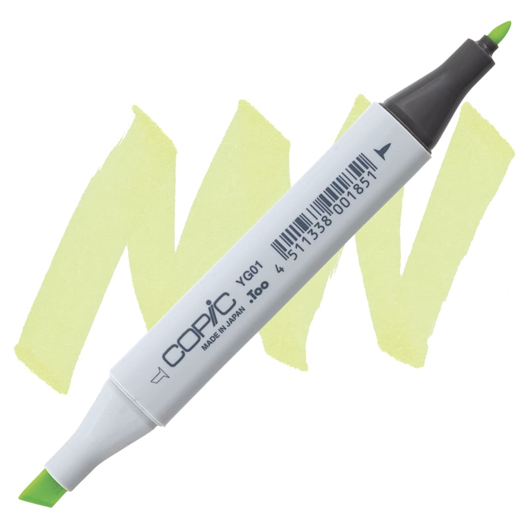 Open in modal - Copic Classic Marker - Green Bice YG01 marker and swatch