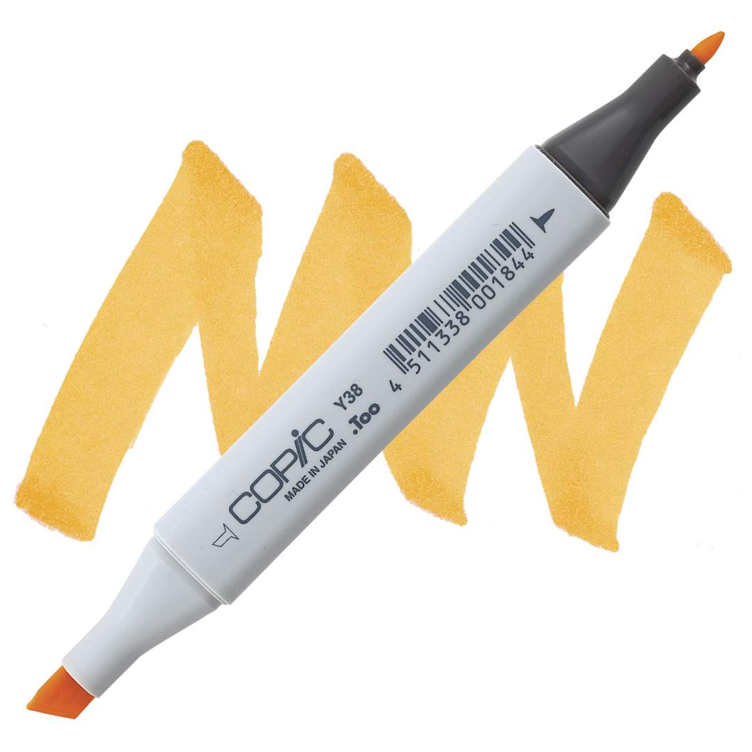 Open in modal - Copic Classic Marker - Honey Y38 marker and swatch