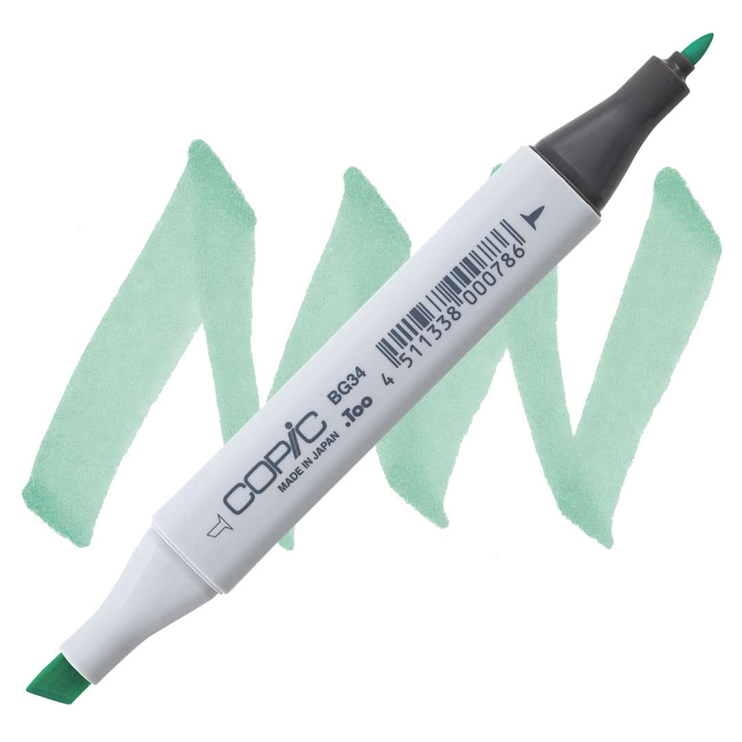 Open in modal - Copic Classic Marker - Horizon Green BG34 marker and swatch