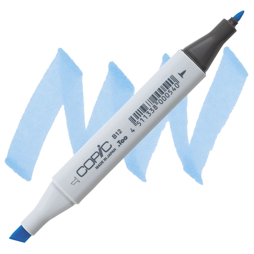 Open in modal - Copic Classic Marker - Ice Blue B12 marker and swatch