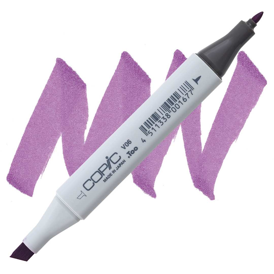 Open in modal - Copic Classic Marker - Lavender V06 marker and swatch