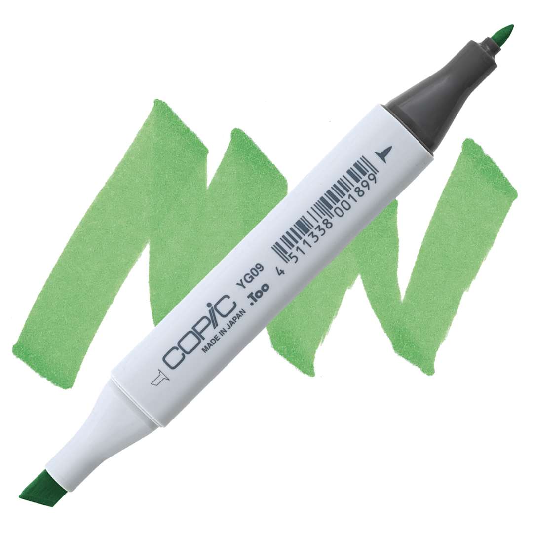 Open in modal - Copic Classic Marker - Lettuce Green YG09 marker and swatch