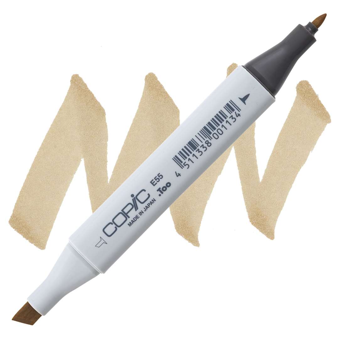 Open in modal - Copic Classic Marker - Light Camel E55 marker and swatch