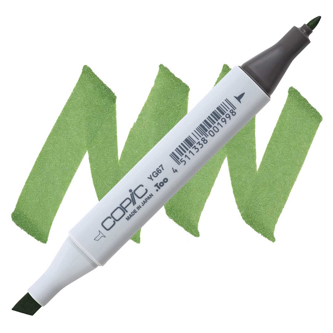 Open in modal - Copic Classic Marker - Moss YG67 marker and swatch
