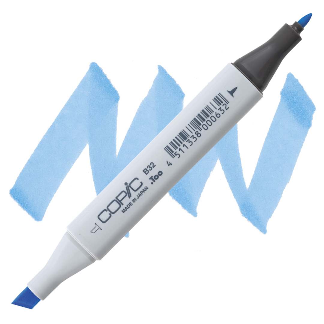 Open in modal - Copic Classic Marker - Pale Blue B32 marker and swatch