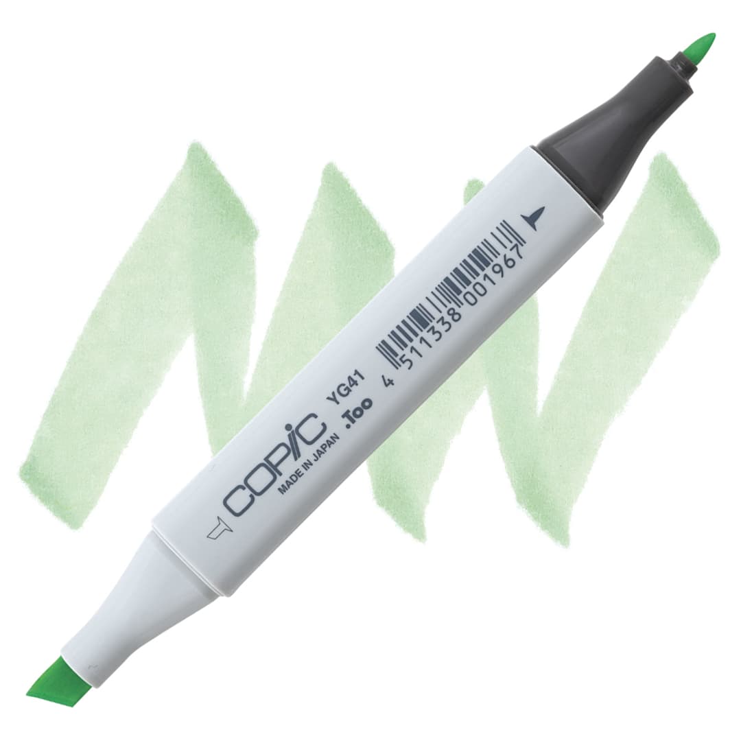 Open in modal - Copic Classic Marker - Pale Green YG41 marker and swatch