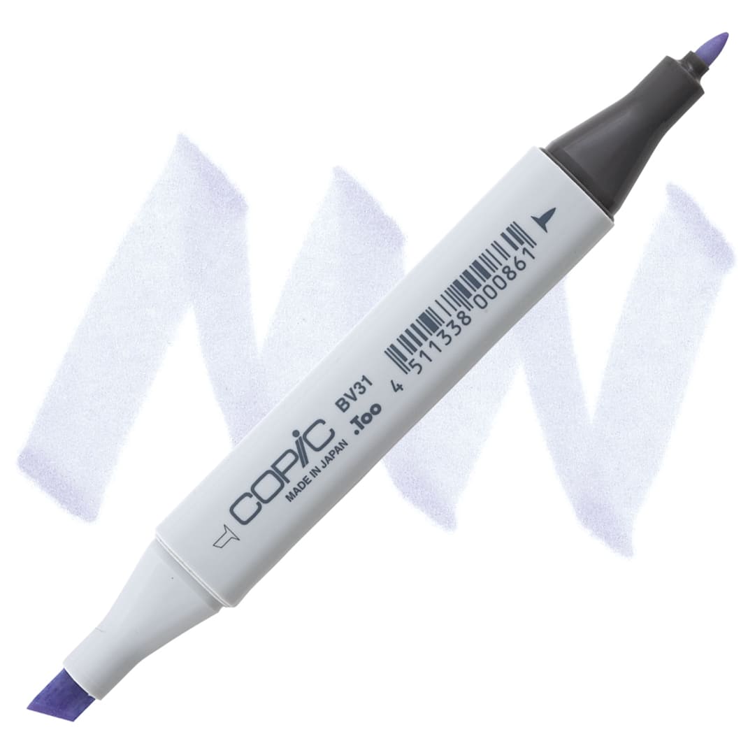 Open in modal - Copic Classic Marker - Pale Lavender BV31 marker and swatch