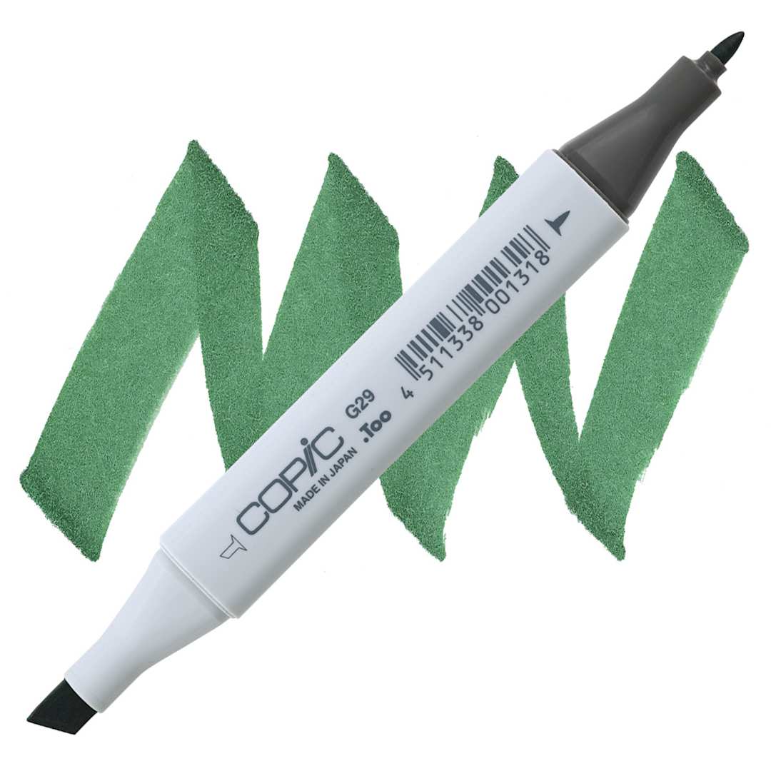 Open in modal - Copic Classic Marker - Pine Tree Green G29 marker and swatch