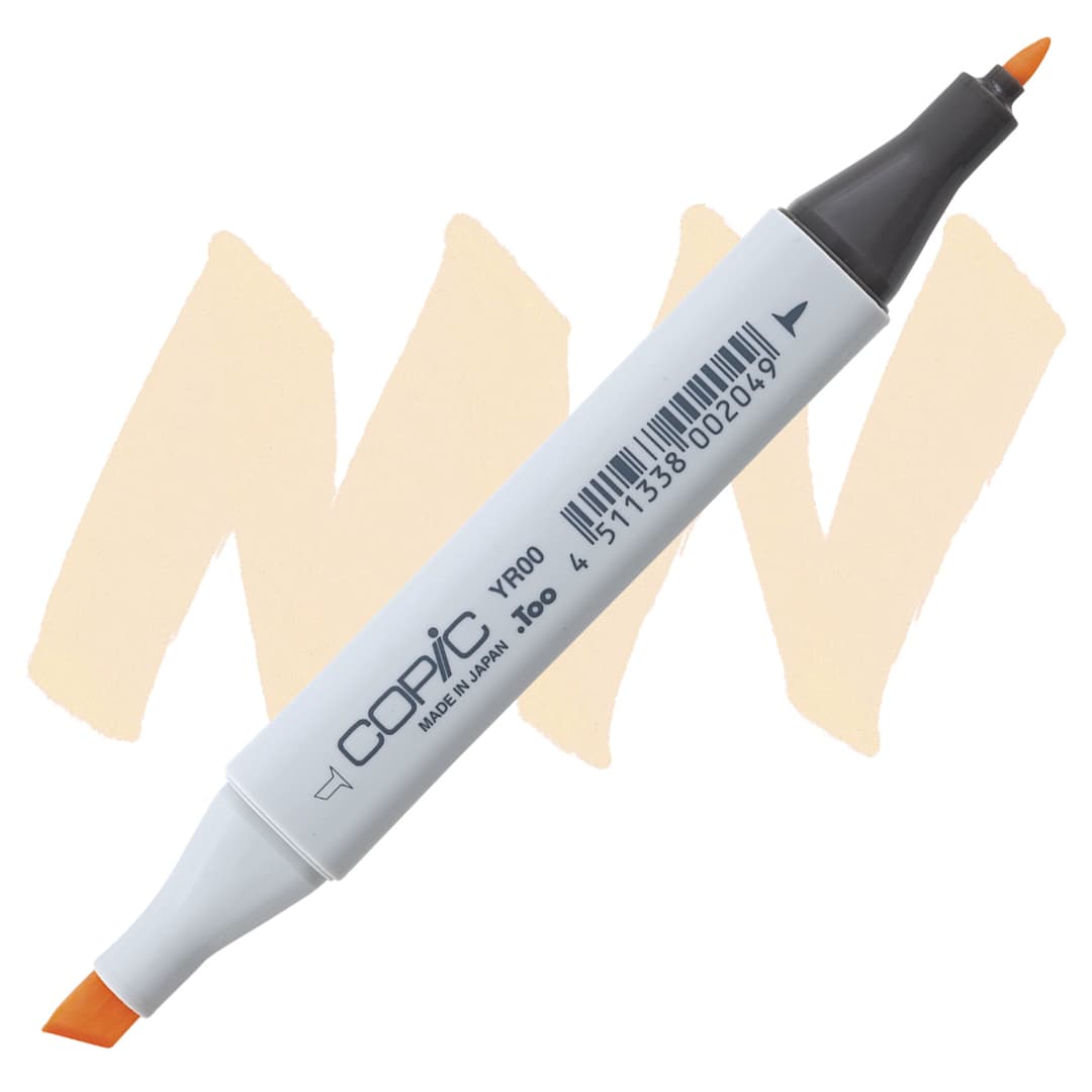 Open in modal - Copic Classic Marker - Powder Pink YR00 marker and swatch