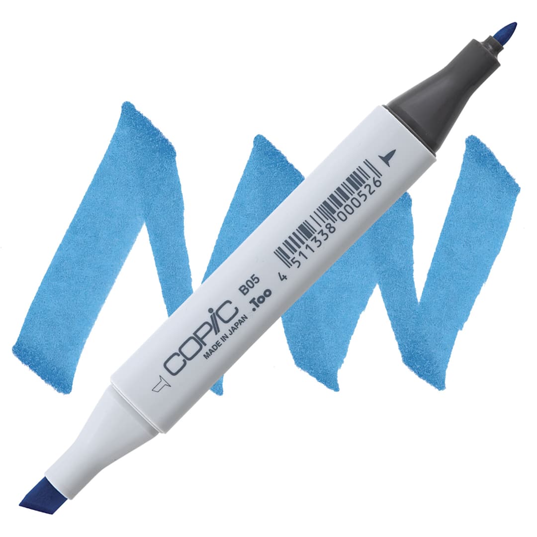 Open in modal - Copic Classic Marker - Process Blue B05 marker and swatch