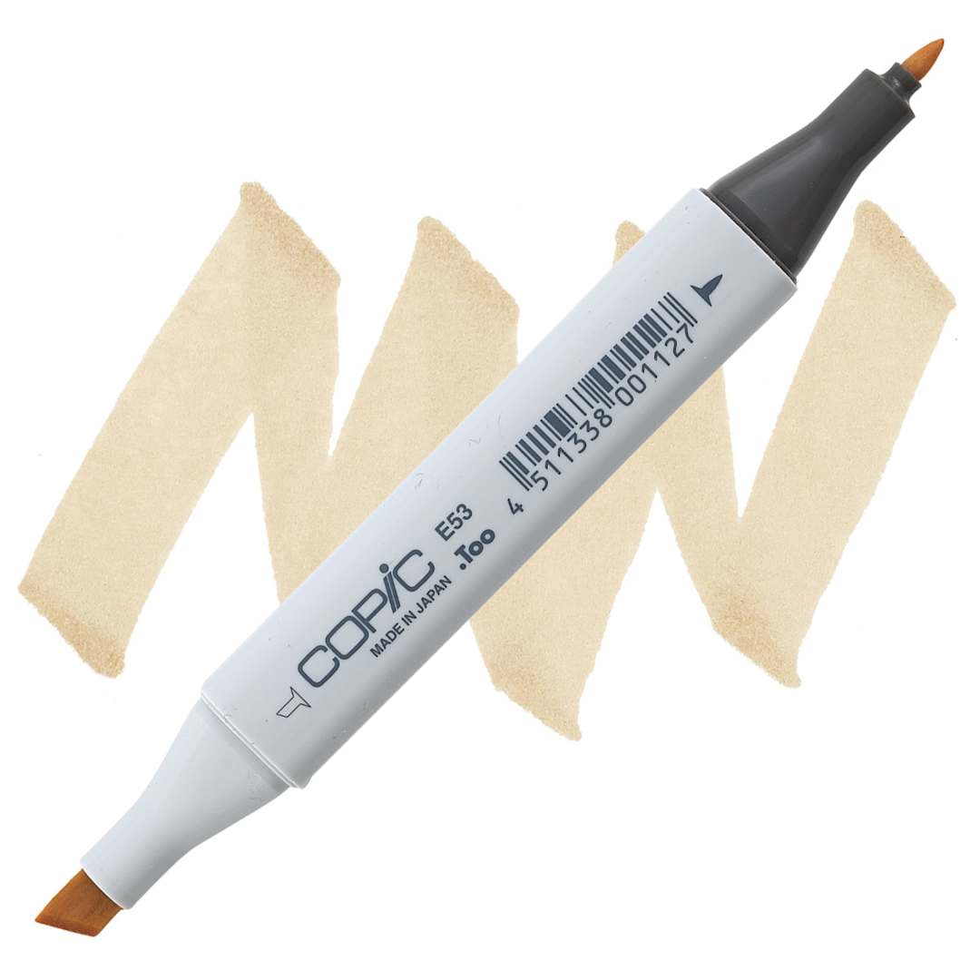Open in modal - Copic Classic Marker - Raw Silk E53 marker and swatch