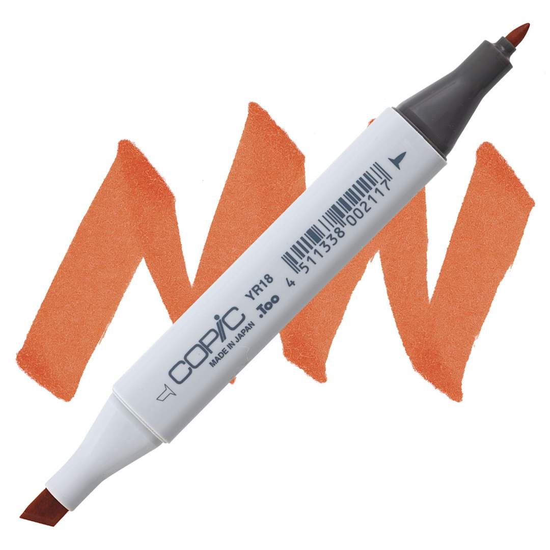 Open in modal - Copic Classic Marker - Sanguine YR18 marker and swatch