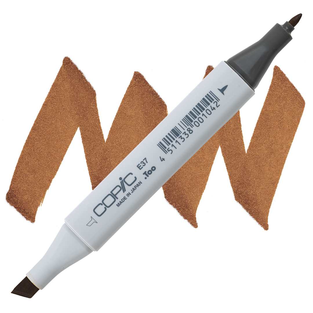 Open in modal - Copic Classic Marker - Sepia E37 marker and swatch