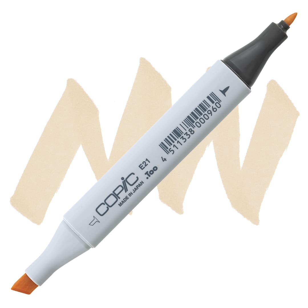 Open in modal - Copic Classic Marker - Soft Sun E21 marker and swatch
