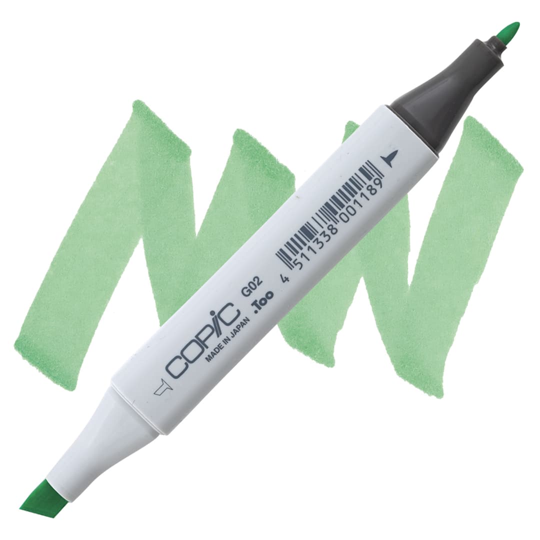 Open in modal - Copic Classic Marker - Spectrum Green G02 marker and swatch