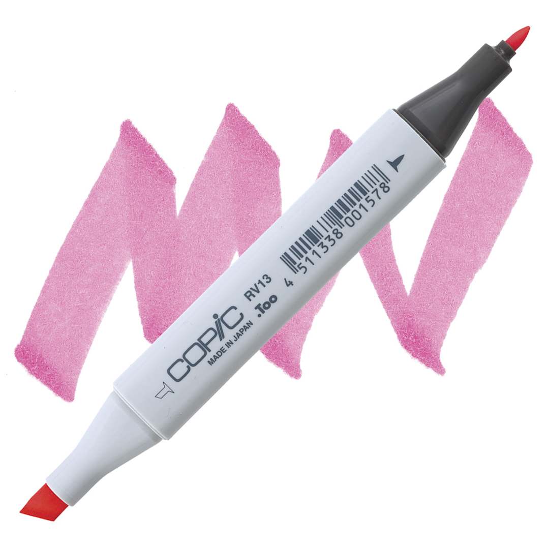 Open in modal - Copic Classic Marker - Tender Pink RV13 marker and swatch