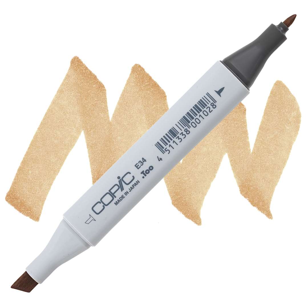 Open in modal - Copic Classic Marker - Toast E34 marker and swatch