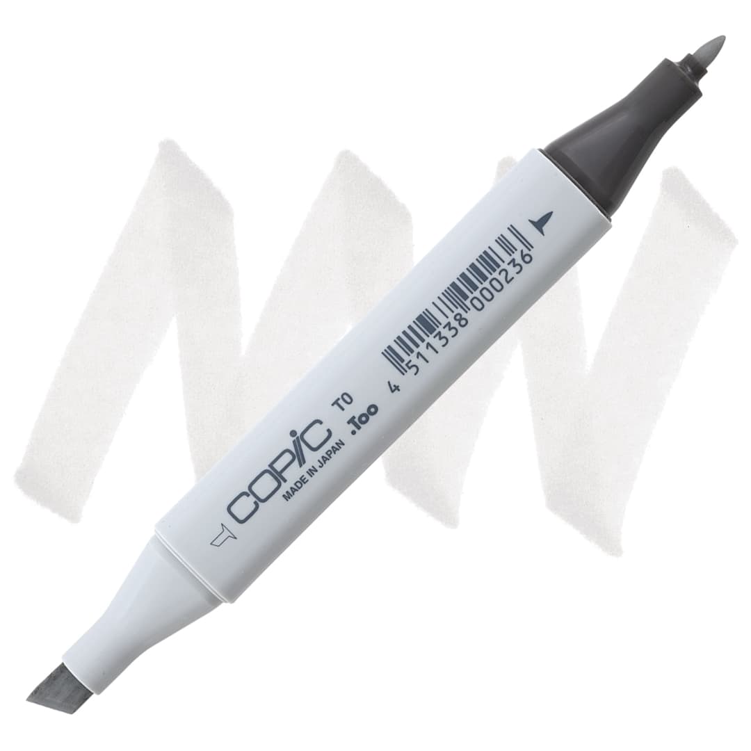 Open in modal - Copic Classic Marker - Toner Gray T-0 marker and swatch