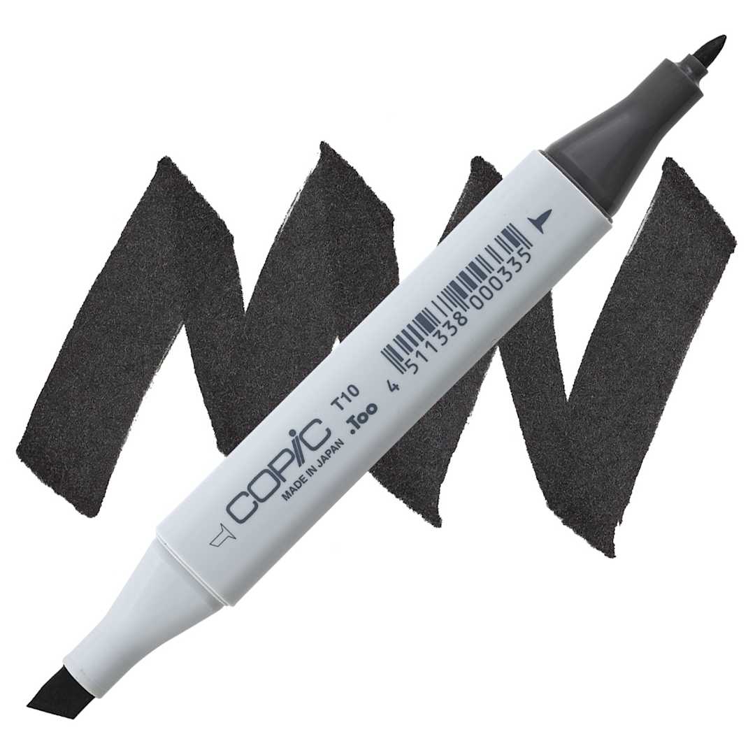 Open in modal - Copic Classic Marker - Toner Gray T-10 marker and swatch