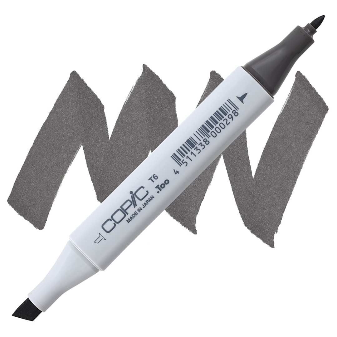 Open in modal - Copic Classic Marker - Toner Gray T-6 marker and swatch