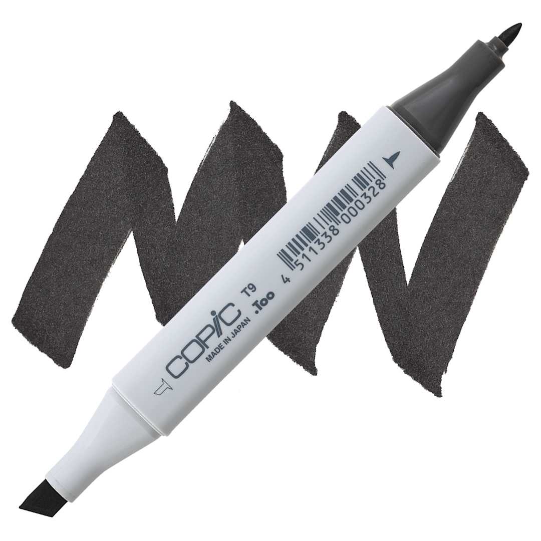Open in modal - Copic Classic Marker - Toner Gray T-9 marker and swatch