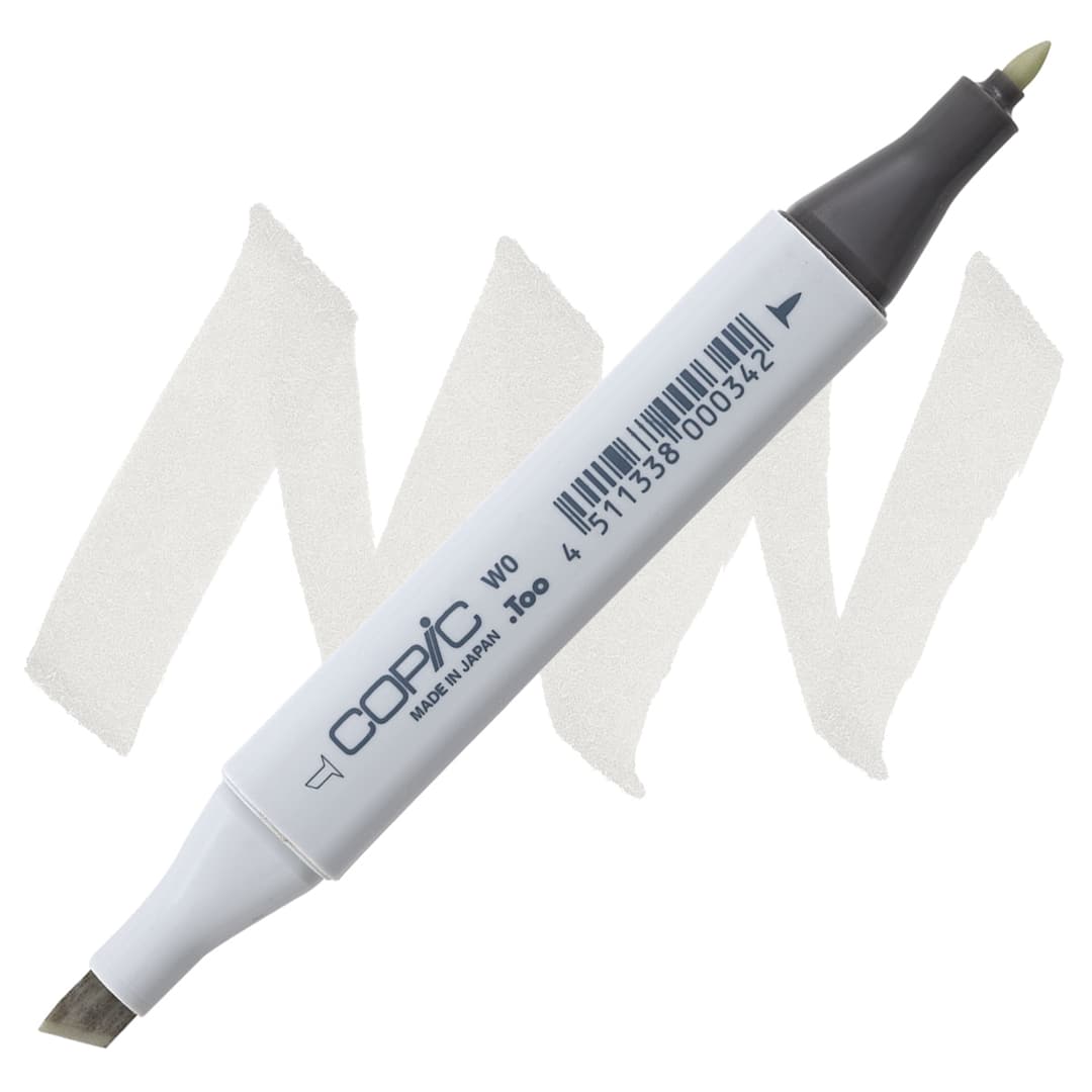 Open in modal - Copic Classic Marker - Warm Gray W-0 marker and swatch