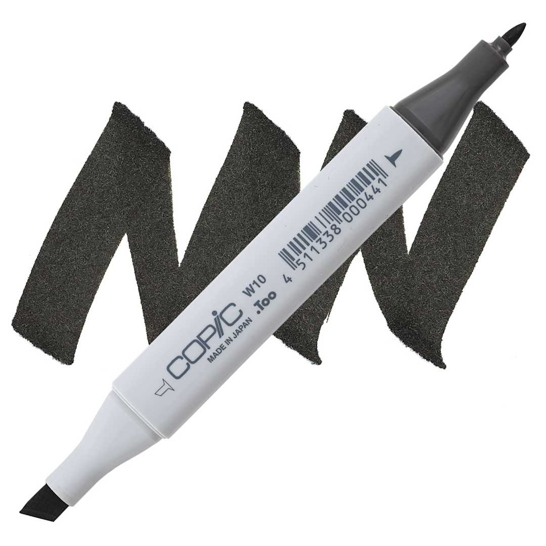 Open in modal - Copic Classic Marker - Warm Gray W-10 marker and swatch