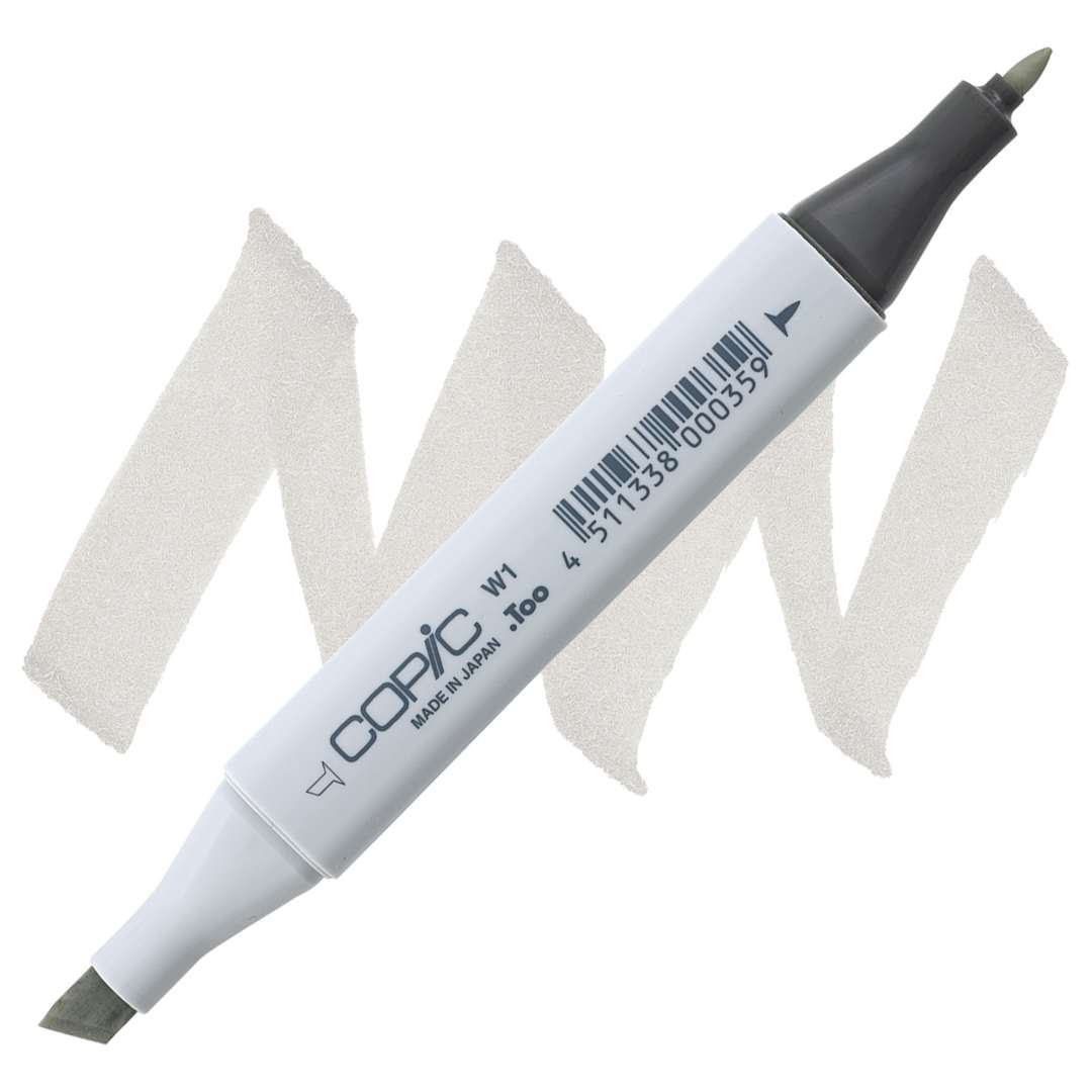 Open in modal - Copic Classic Marker - Warm Gray W-1 marker and swatch