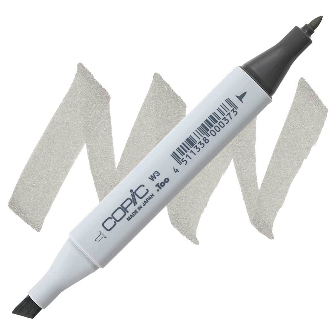 Open in modal - Copic Classic Marker - Warm Gray W-3 marker and swatch