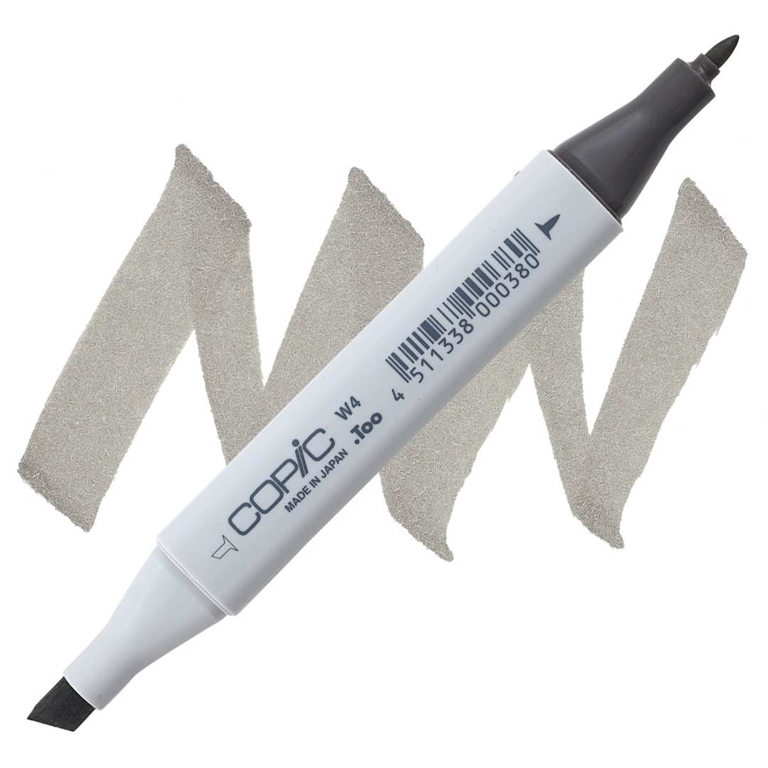 Open in modal - Copic Classic Marker - Warm Gray W-4 marker and swatch