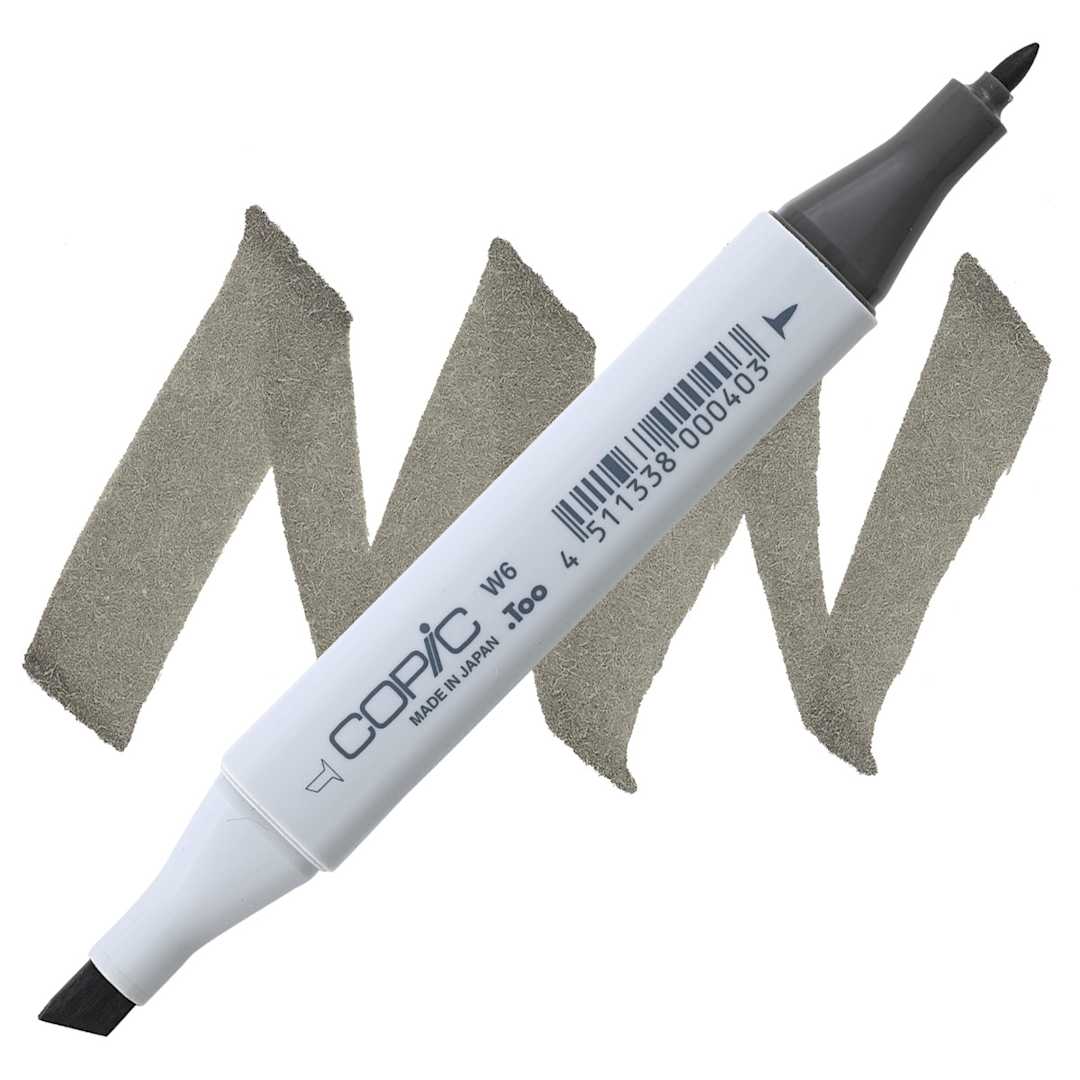 Open in modal - Copic Classic Marker - Warm Gray W-6 marker and swatch